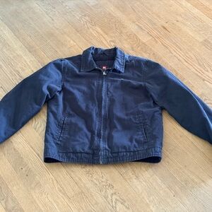 Quiksilver Navy Blue Boys 14 Zip-Up Jacket Sherpa lined